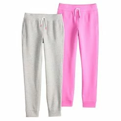 Girls 7-16 Tek Gear® Ultrasoft Fleece Jogger Set In Regular & Plus Heather Pink