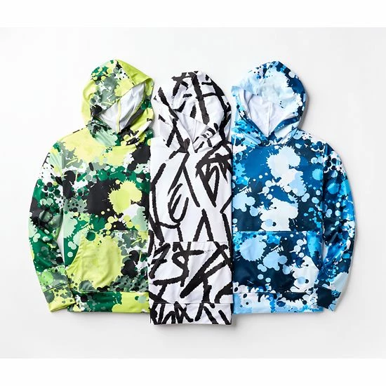 Boys 8-20 Tek Gear® Printed Hoodie In Regular & Husky Blue Splash - Image 2