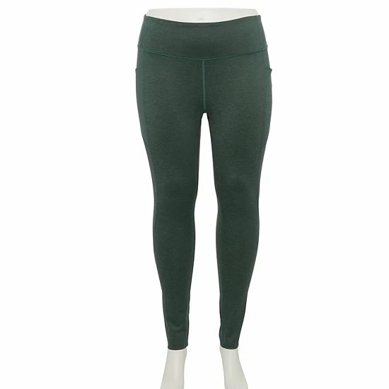 Plus Size Tek Gear® High-Waisted Leggings Knight Green Splatter 2 Plus Size Tek Gear® High-Waisted Leggings Knight Green Splatter - Image 2