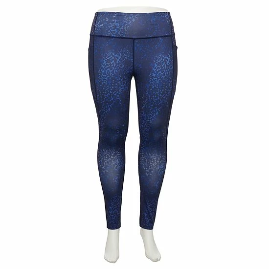 Plus Size Tek Gear® High-Waisted Leggings Knight Green Splatter 3 Plus Size Tek Gear® High-Waisted Leggings Knight Green Splatter - Image 3