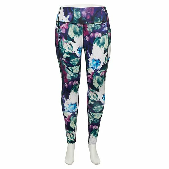 Plus Size Tek Gear® High-Waisted Leggings Knight Green Splatter 5 Plus Size Tek Gear® High-Waisted Leggings Knight Green Splatter - Image 5