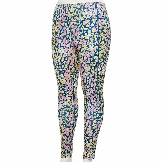 Plus Size Tek Gear® High-Waisted Leggings Knight Green Splatter 11 Plus Size Tek Gear® High-Waisted Leggings Knight Green Splatter - Image 11