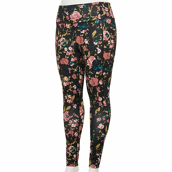 Plus Size Tek Gear® High-Waisted Leggings Knight Green Splatter 12 Plus Size Tek Gear® High-Waisted Leggings Knight Green Splatter - Image 12