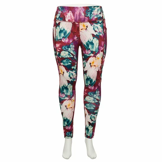Plus Size Tek Gear® High-Waisted Leggings Knight Green Splatter 15 Plus Size Tek Gear® High-Waisted Leggings Knight Green Splatter - Image 15