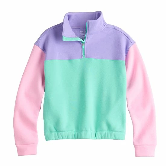 Girls 7-16 Tek Gear® Ultrasoft Fleece 1/4 Zip Pullover In Regular & Plus Strawberry Malt Berry 5 Girls 7-16 Tek Gear® Ultrasoft Fleece 1/4 Zip Pullover In Regular & Plus Strawberry Malt Berry - Image 5