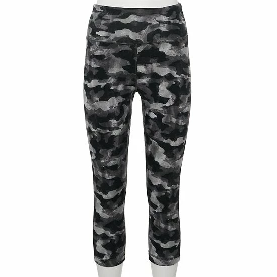 Women's Tek Gear® Essential High-Waisted Capri Leggings Purple Cheetah - Image 8