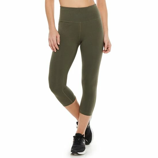 Women's Tek Gear® Essential High-Waisted Capri Leggings Purple Cheetah - Image 11