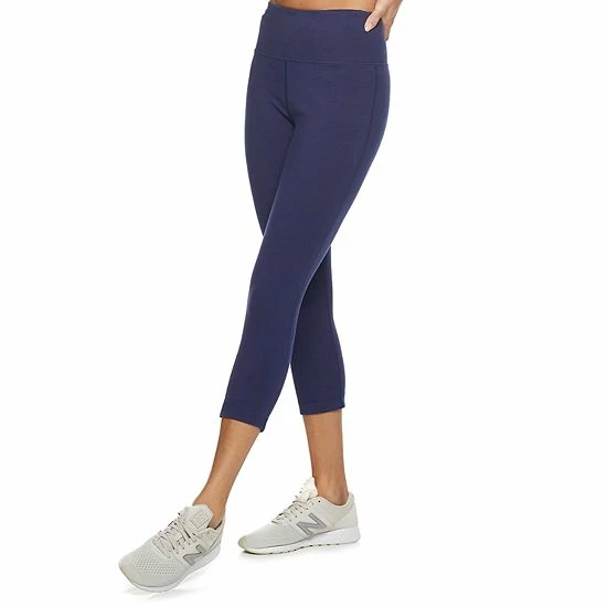 Women's Tek Gear® Essential High-Waisted Capri Leggings Purple Cheetah - Image 12