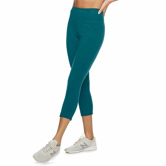 Women's Tek Gear® Essential High-Waisted Capri Leggings Purple Cheetah - Image 15