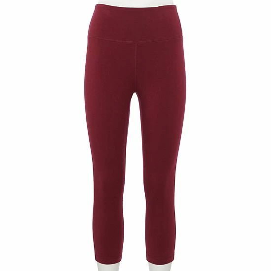 Women's Tek Gear® Essential High-Waisted Capri Leggings Purple Cheetah - Image 16