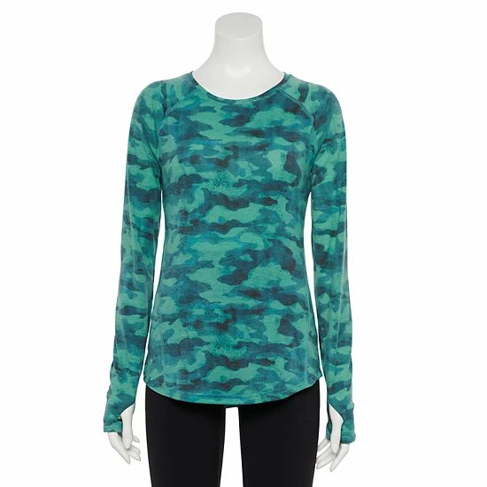 Women's Tek Gear® Soft Touch Tee Sage Camo 9 Women's Tek Gear® Soft Touch Tee Sage Camo - Image 9