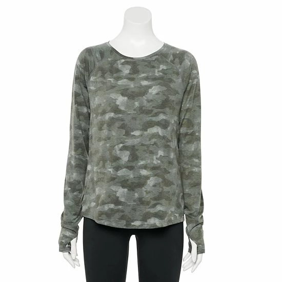 Women's Tek Gear® Soft Touch Tee Sage Camo 12 Women's Tek Gear® Soft Touch Tee Sage Camo - Image 12