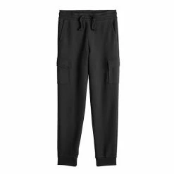 Kids 7-20 Tek Gear® Ultrasoft Fleece Cargo Joggers Dark Gray Heather