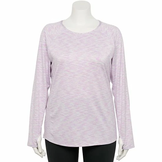 Plus Size Tek Gear® Performance Core Long Sleeve Tee Esta Olive - Image 5