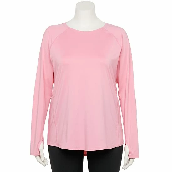 Plus Size Tek Gear® Performance Core Long Sleeve Tee Esta Olive - Image 9