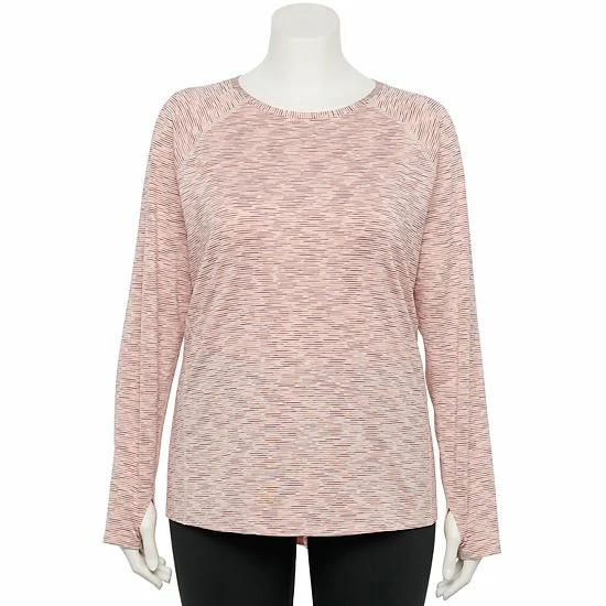 Plus Size Tek Gear® Performance Core Long Sleeve Tee Esta Olive - Image 10