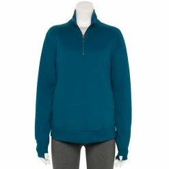 Women's Tek Gear® Quarter-Zip Ultrasoft Fleece Jacket Natural Scallop