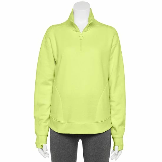 Women's Tek Gear® Quarter-Zip Ultrasoft Fleece Jacket Natural Scallop - Image 7