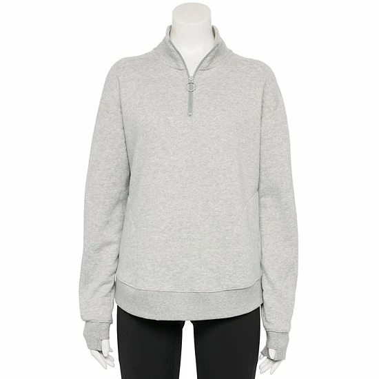 Women's Tek Gear® Quarter-Zip Ultrasoft Fleece Jacket Natural Scallop - Image 14