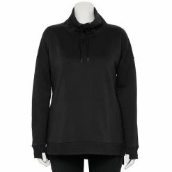 Plus Size Tek Gear® Ultrasoft Fleece Cowlneck Tunic Metro Heather