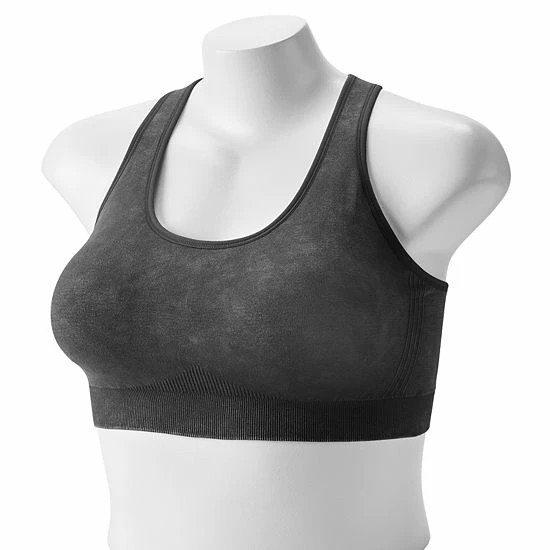 Plus Size Tek Gear® Seamless Low-Impact Sports Bra Dream Green Acid Wash - Image 18