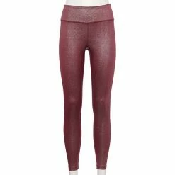 Women's Tek Gear® Core Performance Printed High-Waisted Leggings Chilled Wine Shine