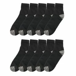 Men's Tek Gear® 10-pack Quarter Socks Heather Gray