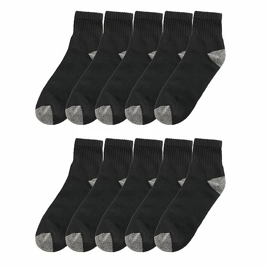 Men's Tek Gear® 10-pack Quarter Socks Heather Gray 1 Men's Tek Gear® 10-pack Quarter Socks Heather Gray