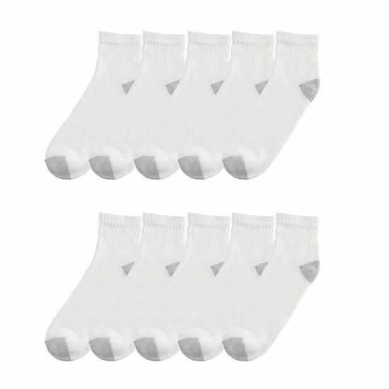 Men's Tek Gear® 10-pack Quarter Socks Heather Gray 4 Men's Tek Gear® 10-pack Quarter Socks Heather Gray - Image 4