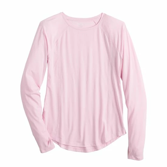 Women's Tek Gear® Soft Touch Long-Sleeve Tee Shy Green - Image 3