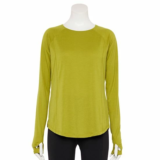 Women's Tek Gear® Soft Touch Long-Sleeve Tee Shy Green - Image 6