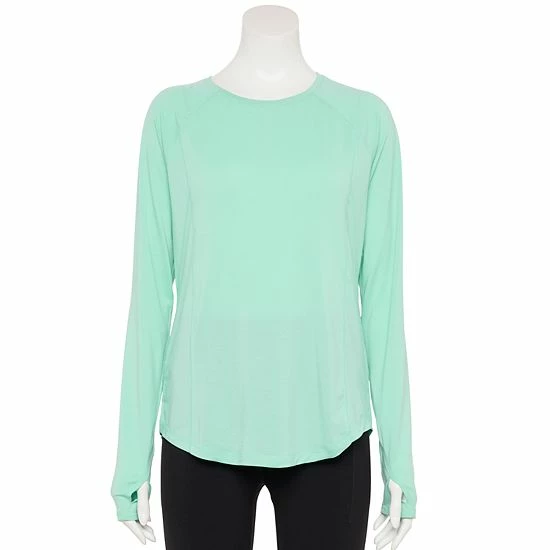 Women's Tek Gear® Soft Touch Long-Sleeve Tee Shy Green - Image 8