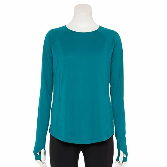 Women's Tek Gear® Soft Touch Long-Sleeve Tee Shy Green - Image 9
