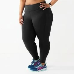 Plus Size Tek Gear® Core High-Waisted Side Pocket 7/8 Leggings Blush Warped