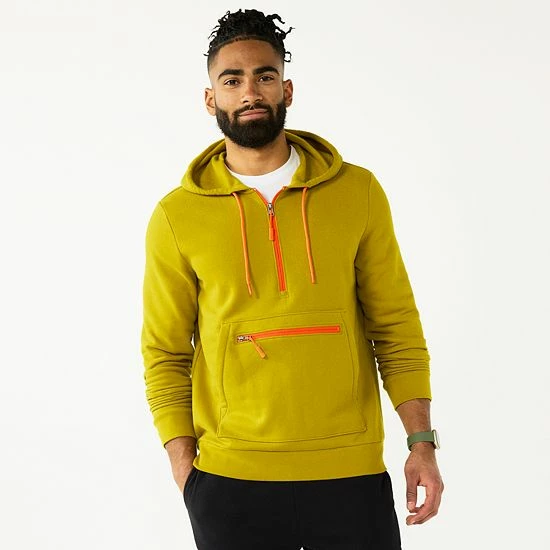 Men's Tek Gear® Utility Pocket Fleece Hoodie Olive - Image 5