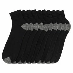 Big & Tall Tek Gear® 10-pack Quarter Socks Black