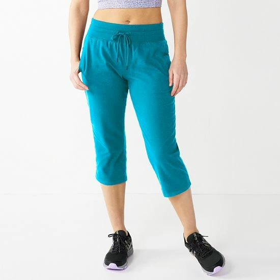 Women's Tek Gear® Essential Straight-Leg Workout Capris Spectacular Teal - Image 4