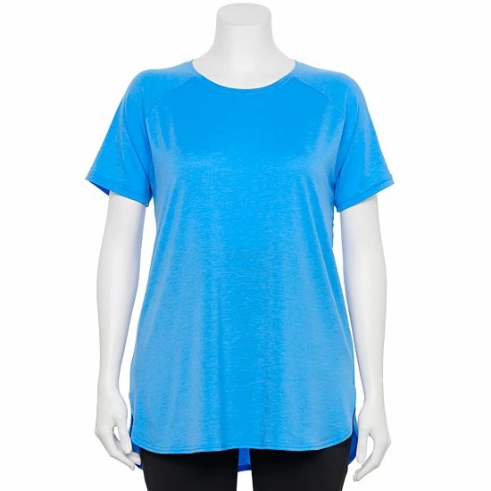 Plus Size Tek Gear® High Slit Tunic Tee Pink Trillion - Image 9