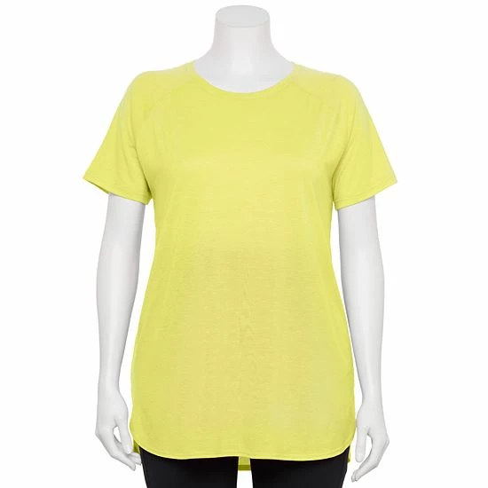 Plus Size Tek Gear® High Slit Tunic Tee Pink Trillion - Image 14