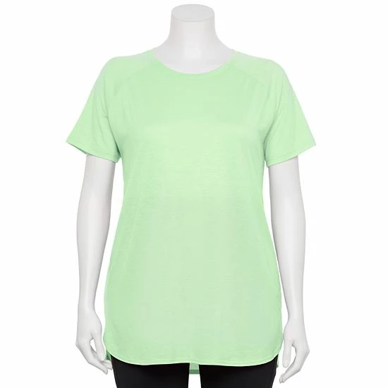 Plus Size Tek Gear® High Slit Tunic Tee Pink Trillion - Image 15