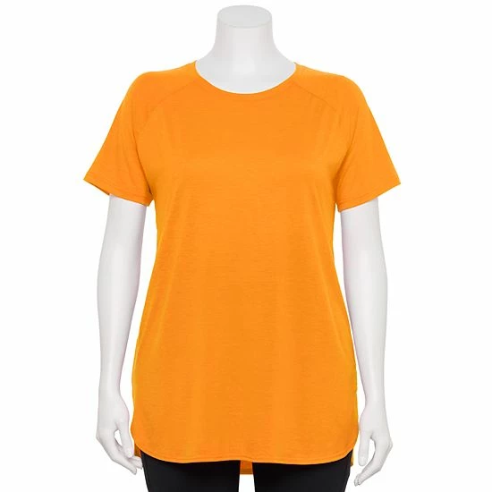 Plus Size Tek Gear® High Slit Tunic Tee Pink Trillion - Image 16