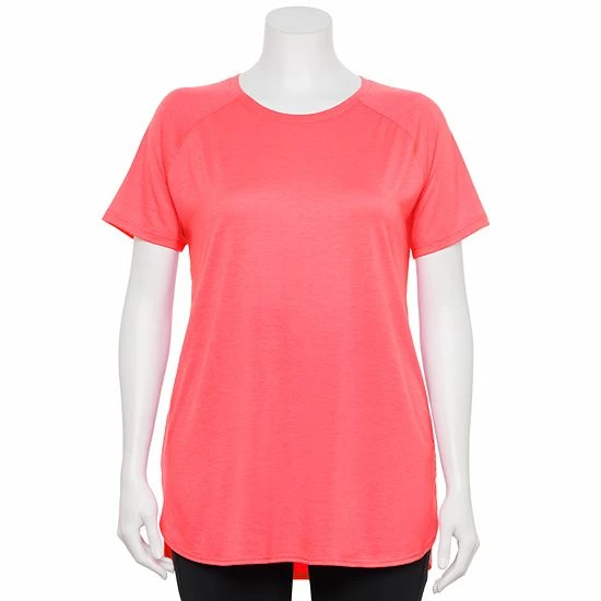 Plus Size Tek Gear® High Slit Tunic Tee Pink Trillion - Image 18