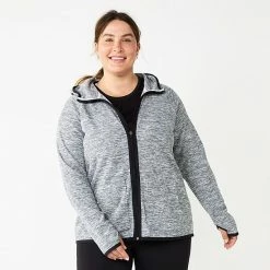 Plus Size Tek Gear® Microfleece Jacket Night Sangria