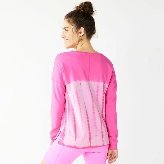 Women's Tek Gear® French Terry Sweatshirt Wild Flamingo - Image 2