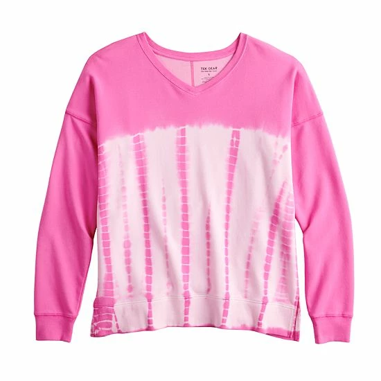 Women's Tek Gear® French Terry Sweatshirt Wild Flamingo - Image 3