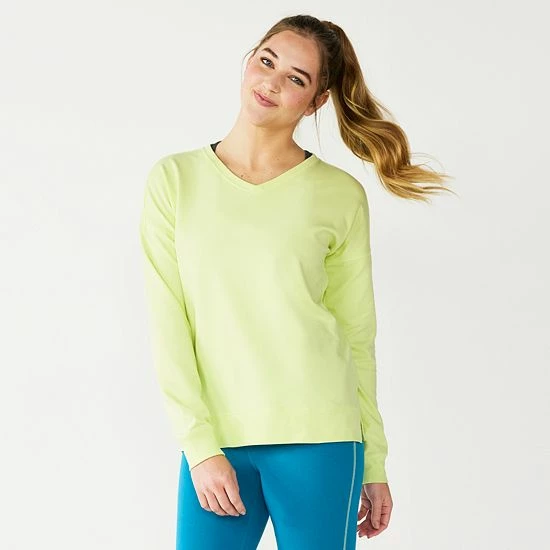 Women's Tek Gear® French Terry Sweatshirt Wild Flamingo - Image 5