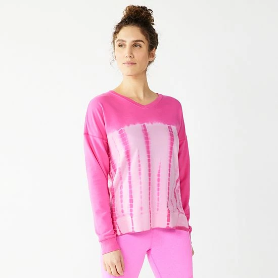 Women's Tek Gear® French Terry Sweatshirt Wild Flamingo - Image 10