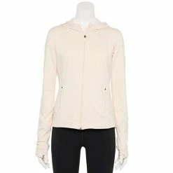 Women's Tek Gear® Performance Hooded Fleece Jacket Natural Scallop -Tek Gear Shop unnamed file 2322