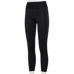 Women's Tek Gear® Ribbed Panel High-Waisted 7/8 Leggings Indigo Shapes