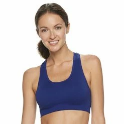 Tek Gear® Seamless Low-Impact Sports Bra Real Lemon